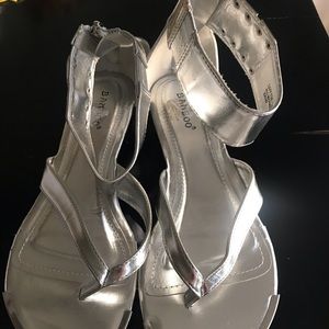 Metallic Silver Sandals